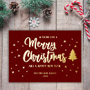 Search for maroon gold christmas cards Typography