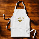 Search for gold foil aprons Typography