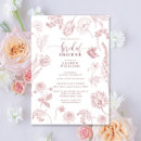 Search for rose bridal shower invitations Vintage