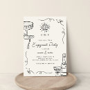 Search for whimsical engagement party invitations Handwritten