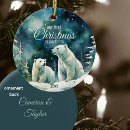 Search for polar bear christmas tree decorations Watercolor