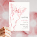 Search for pink butterfly baby shower invitations Elegant