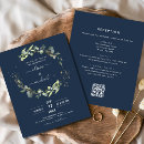 Search for sage green and navy blue invitations Eucalyptus