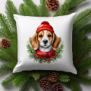Search for beagle dog cushions Merry christmas