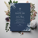 Search for navy blue christening invitations Stylish