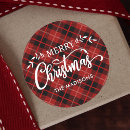 Search for red and black plaid stickers Merry christmas
