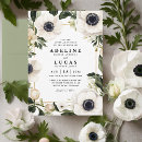 Search for anemone flower wedding invitations Black