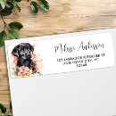 Search for black lab dog return address labels Labrador retriever