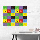 Search for colourful music note art Retro