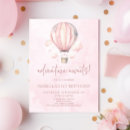 Search for hot air balloon birthday invitations Girl