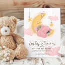 Search for moon baby girl shower invitations Teddy bear