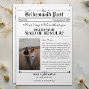 Search for retro bridesmaid cards Black and white