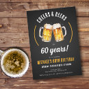 Search for beer 60th birthday invitations Sixty