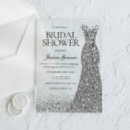 Search for silver glitter bridal shower invitations Elegant