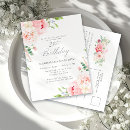 Search for floral 21st birthday invitations Feminine