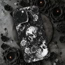 Search for dark skull iphone cases Black and white