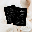 Search for black and white wedding programs Calligraphy script