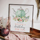Search for tea birthday party posters Pink flowers