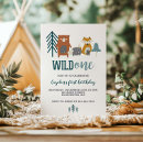 Search for mushroom birthday invitations Wild one