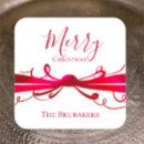 Search for red ribbon stickers Merry christmas