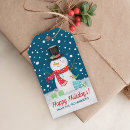 Search for snowman gift tags Winter