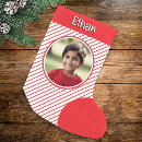 Search for candy stripe christmas stockings Red and white