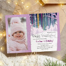 Search for winter wonderland 1st birthday invitations Snowflakes