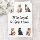 Search for crazy lady postcards Feline