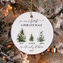 Search for family of 3 christmas tree decorations Our first christmas