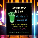 Search for neon 21st birthday invitations Black