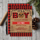 Search for wood baby boy shower invitations Lumberjack