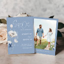 Search for dusty blue wedding save the dates Wildflowers