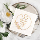 Search for 90th birthday napkins 90 years old