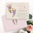 Search for baby footprints invitations Floral