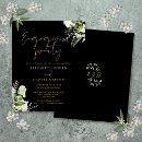 Search for black and gold engagement party invitations We are engaged