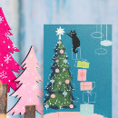 Search for vintage black cat christmas cards Kitty