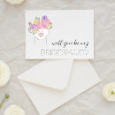 Search for fonts bridesmaid cards Pretty casual informal