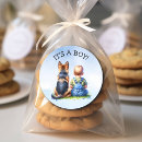 Search for boy announcement stickers Blue