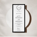 Search for black and white wedding menus Minimalist