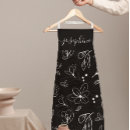 Search for black and white floral aprons Modern