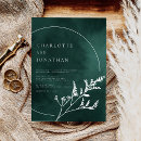 Search for elegant emerald green wedding invitations Spring summer fall