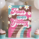 Search for four birthday invitations Hippie