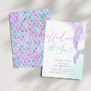 Search for mermaid birthday invitations Purple