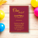 Search for burgundy 1st birthday invitations Modern