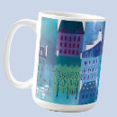 Search for abstract blue mugs Modern