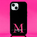 Search for black and hot pink iphone cases Monogrammed
