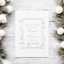 Search for silver floral border invitations Modern
