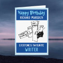 Search for writer birthday cards Novelist