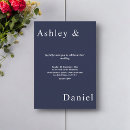 Search for elegant navy wedding invitations Minimal
