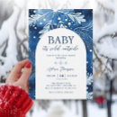 Search for snowflake baby boy shower invitations Elegant